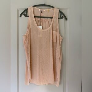 NWT Rebecca Taylor Nude Blush Pink Studded Silk Tank | Size 12